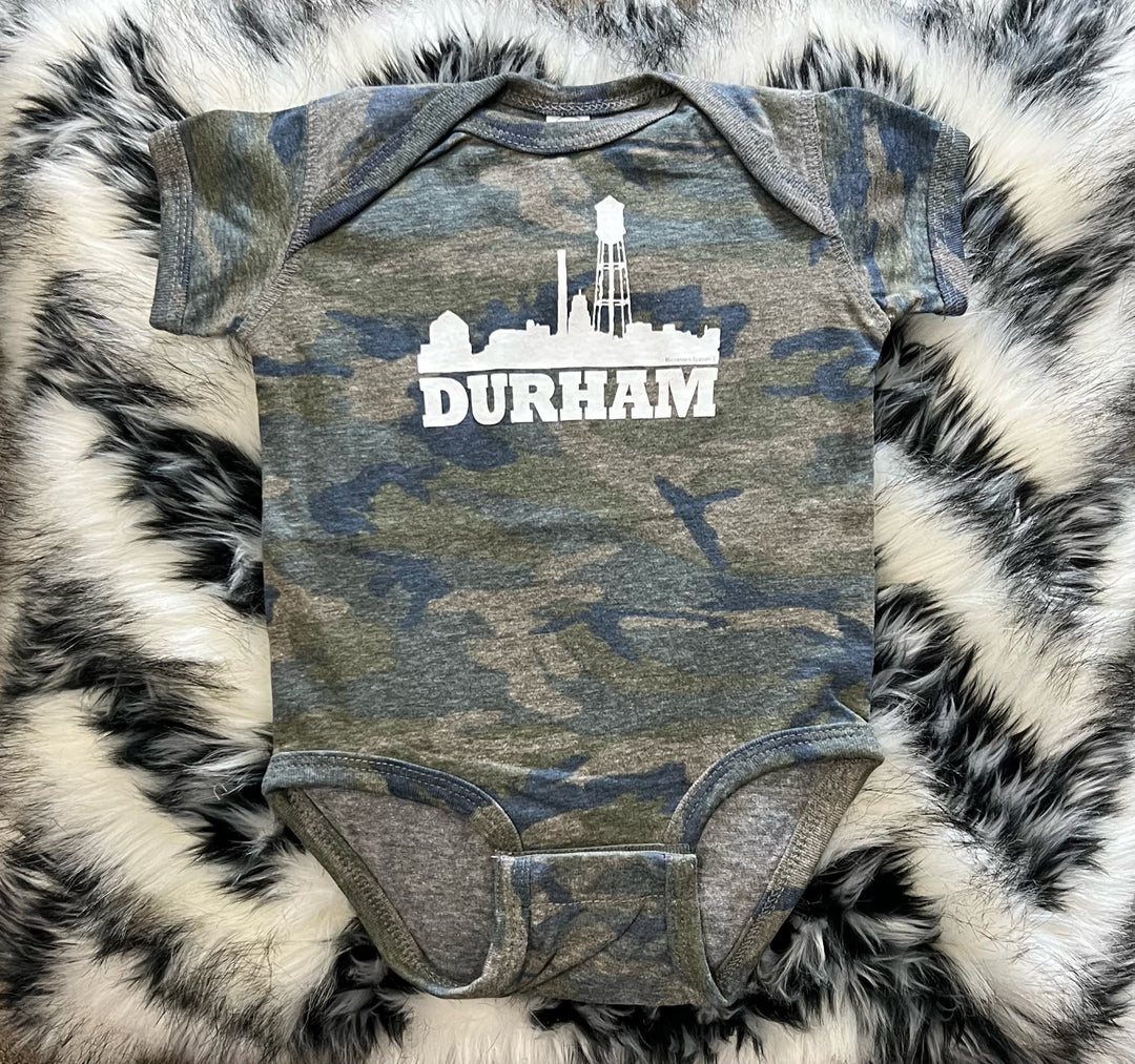 Durham Skyline Onesie #23 (Vintage Camo)