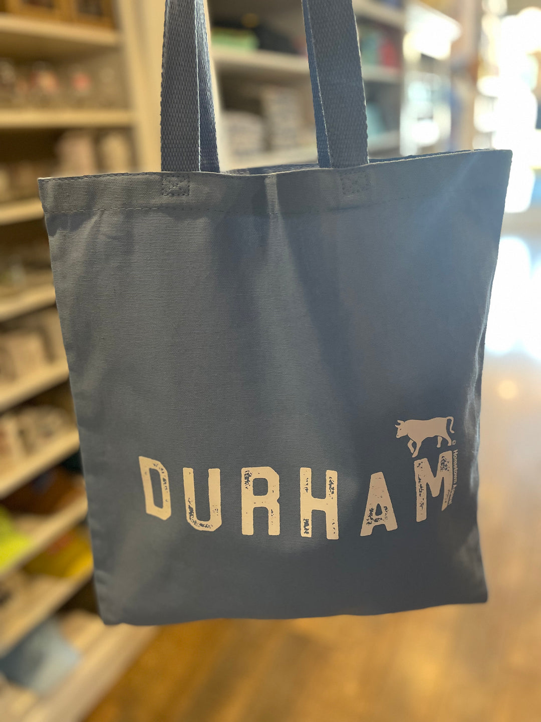 Durham with Bull Tote Bag #1 (Lt. Blue)