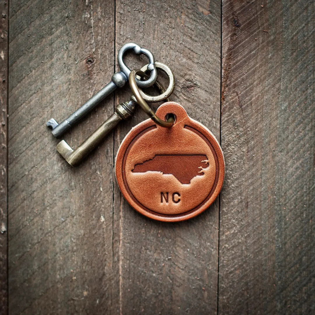 Leather Keychain NC