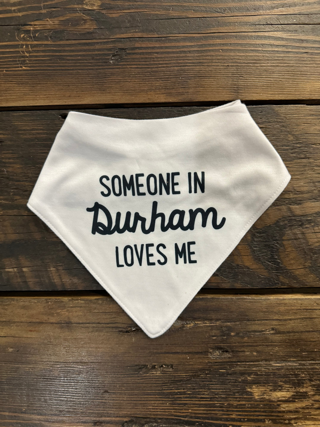 Someone in Durham Baby bib