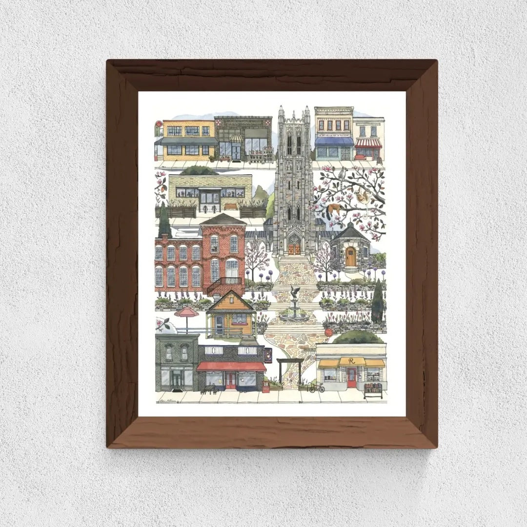 Duke University & Old West Durham Print