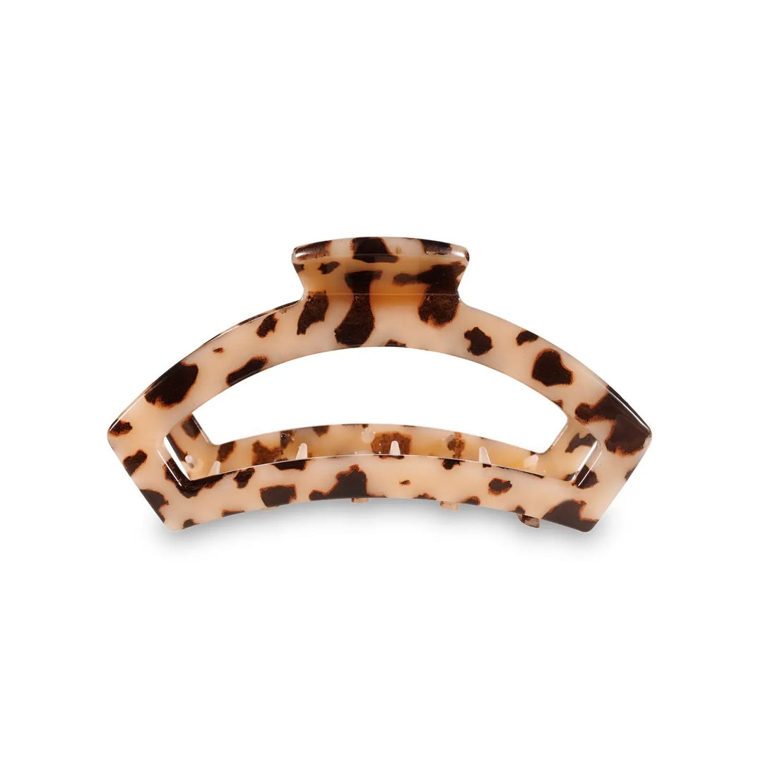Open Blonde Tortoise Medium Hair Clip