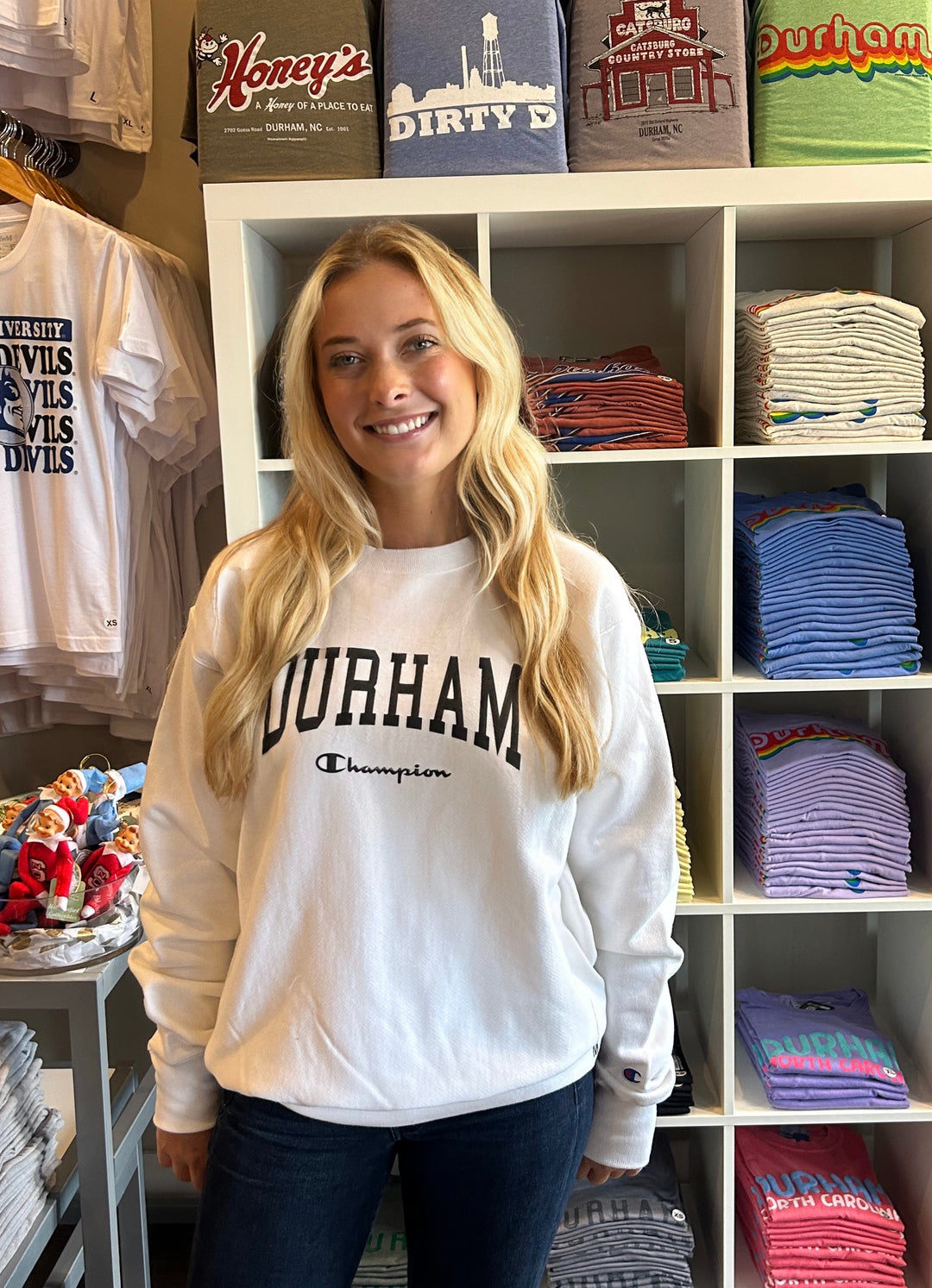 Champion Durham Reverse Weave Sweatshirt (White)