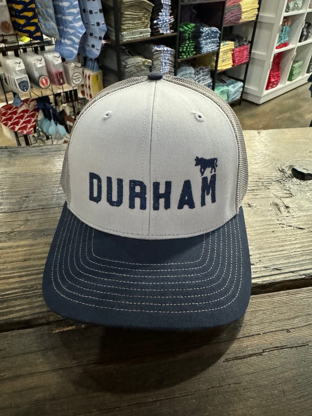 Durham with Bull Snapback #1 (Gray / Navy)