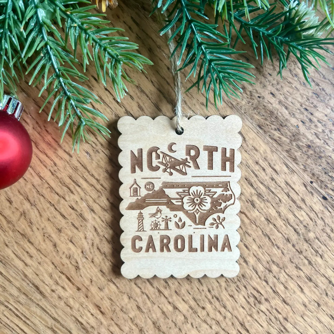 NC Wooden Ornament