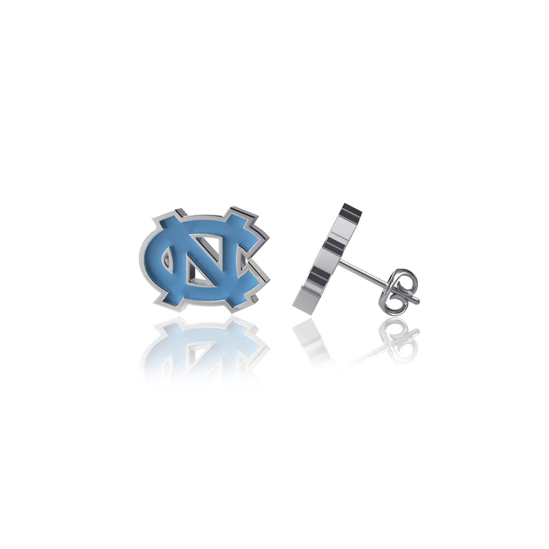 UNC Silver Post Earrings