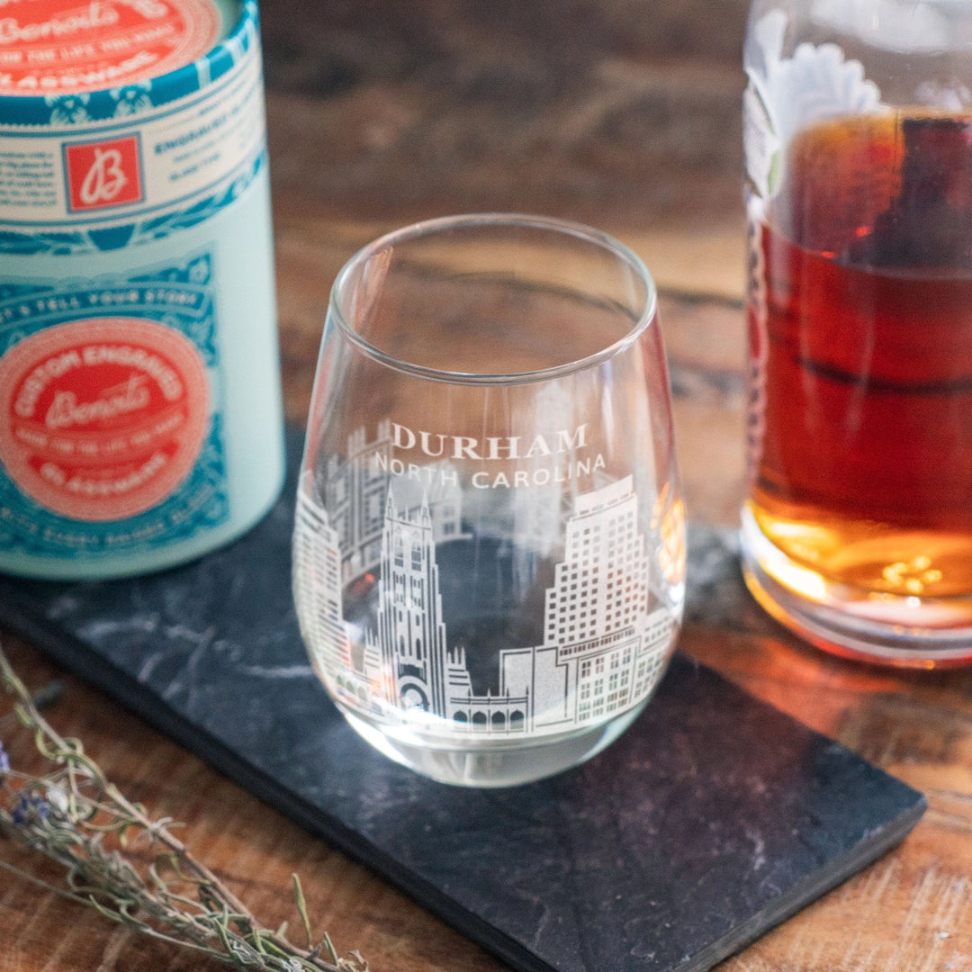 Durham Skyline Wine Glass