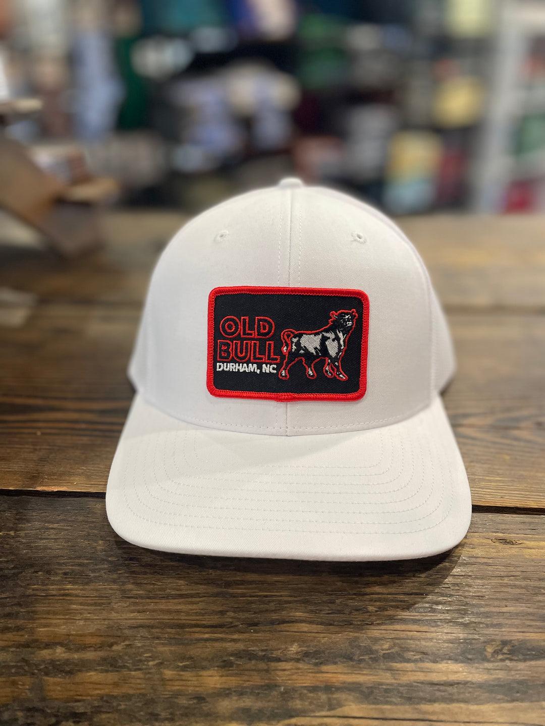 Old Bull Durham Patch Snapback (White)