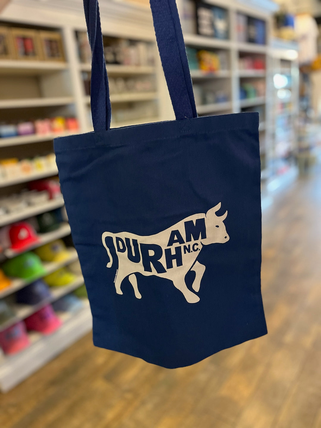Durham with Bull Tote Bag #5 (Royal)
