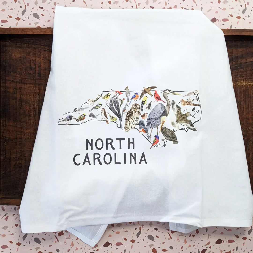 North Carolina Birds Tea Towel