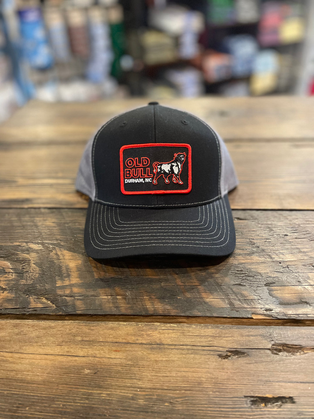 Old Bull Durham Patch Snapback (Black / Charcoal)
