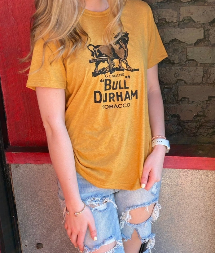 tobacco tshirt Bull Durham Tobacco T-Shirt #36 (Antique Gold) – Hometown Apparel tobacco tshirt Bull Durham Tobacco T-Shirt #36 (Antique Gold) – Hometown Apparel