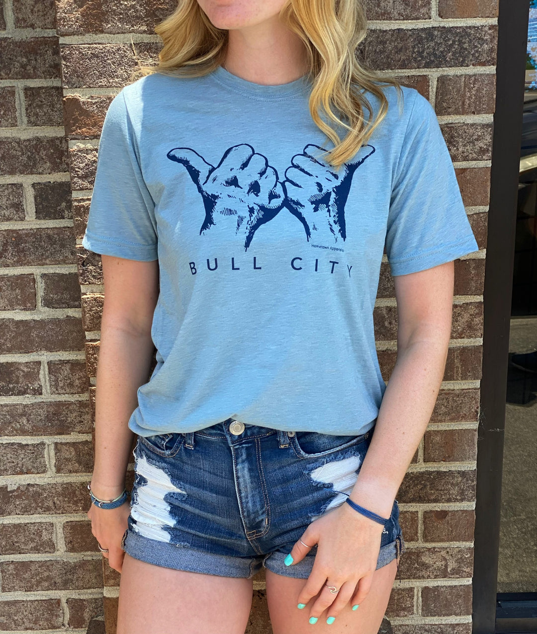 Durham Hands T-Shirt #32 (Stonewash Denim)