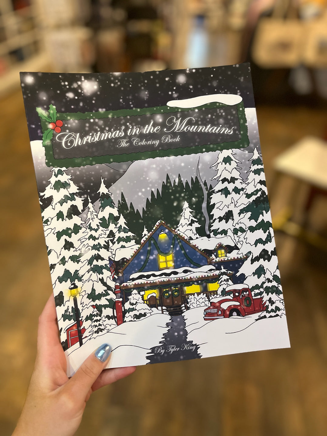 Christmas in the Mountains Coloring Book