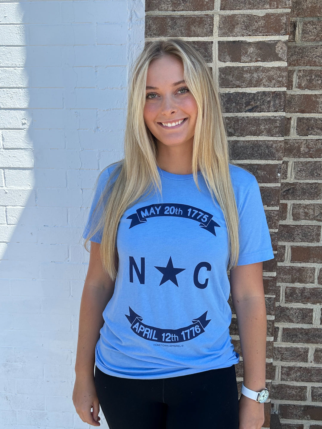 NC Flag Banner T-Shirt #106 (Carolina Blue)