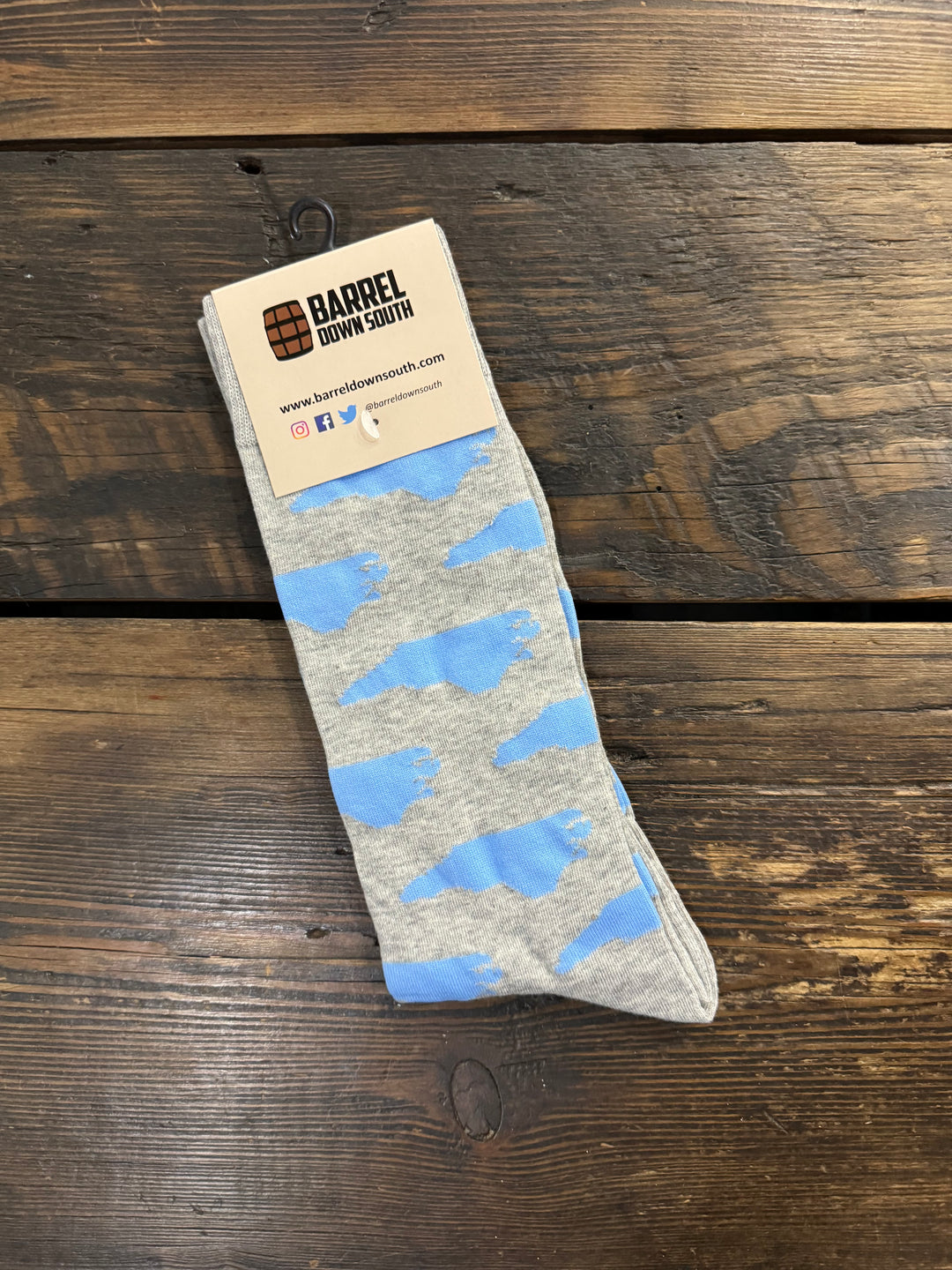 NC Lt. Blue & Grey Socks