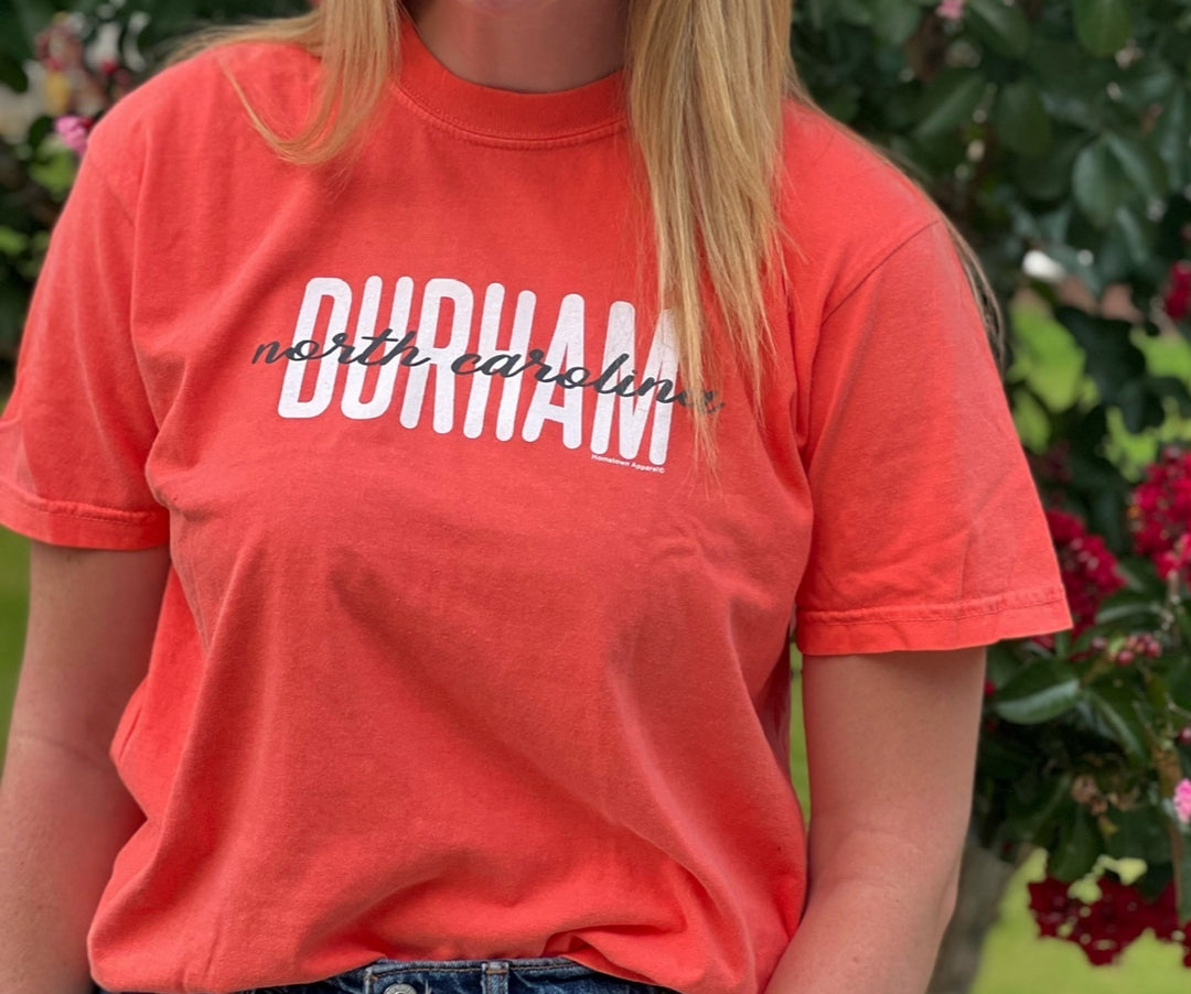 Durham North Carolina T-Shirt #57 (Coral)