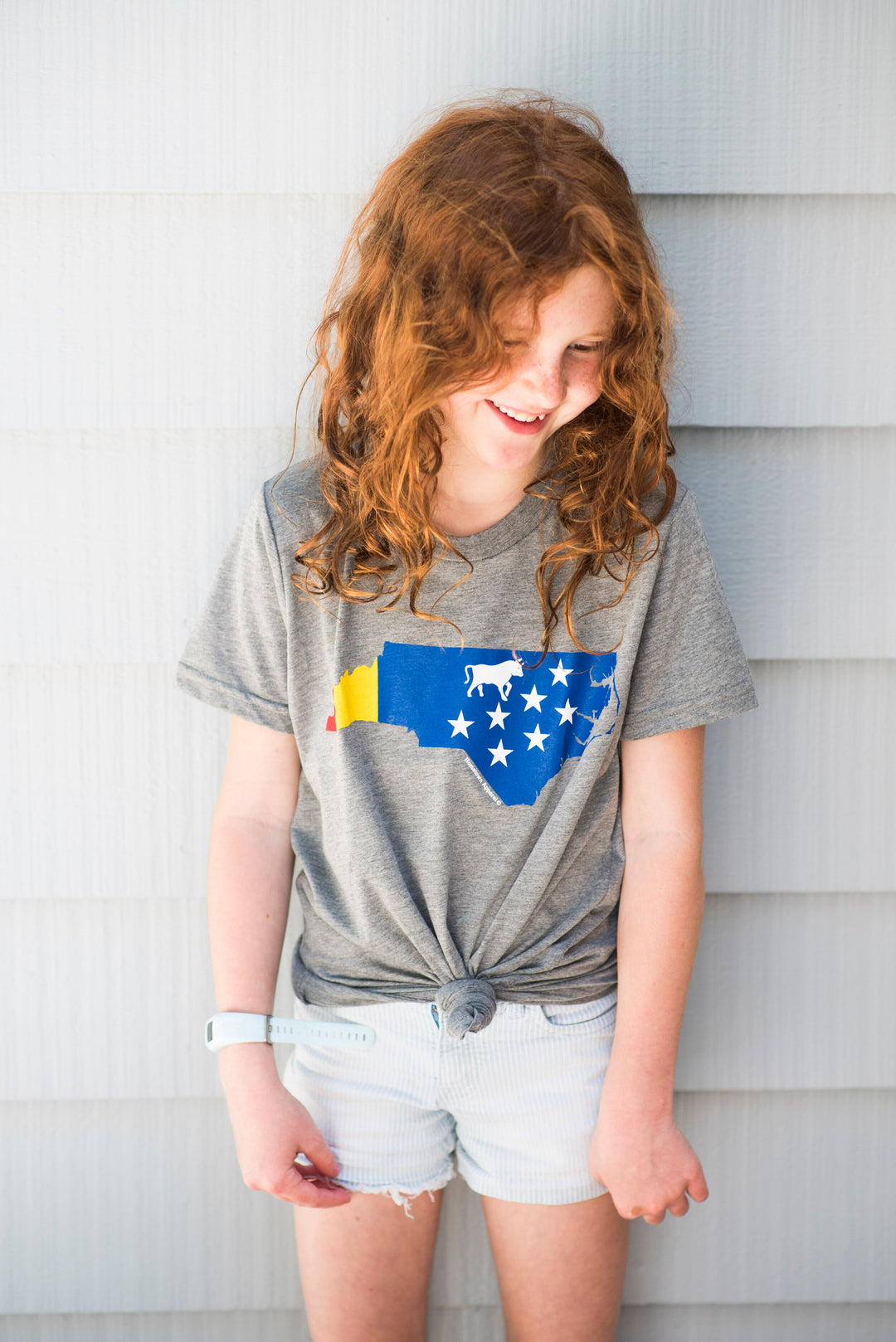 Durham Flag Youth T-Shirt #17 (Gray)