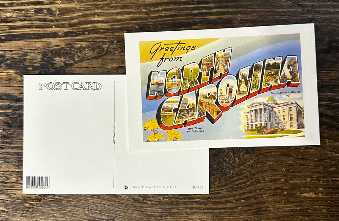 Greetings from NC Postcard