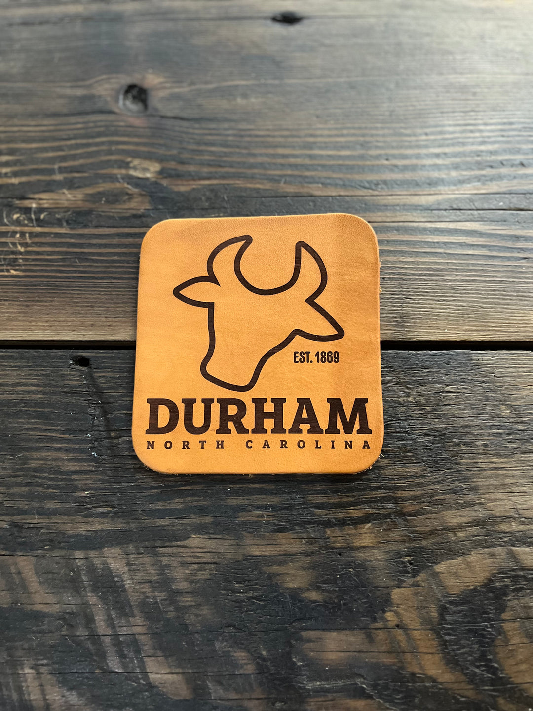 Durham Leather Square Coaster