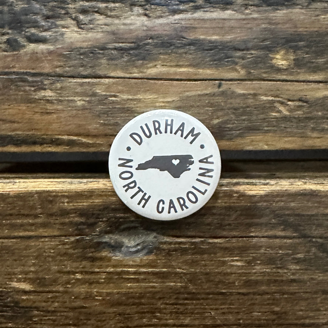 Durham NC Button- Black