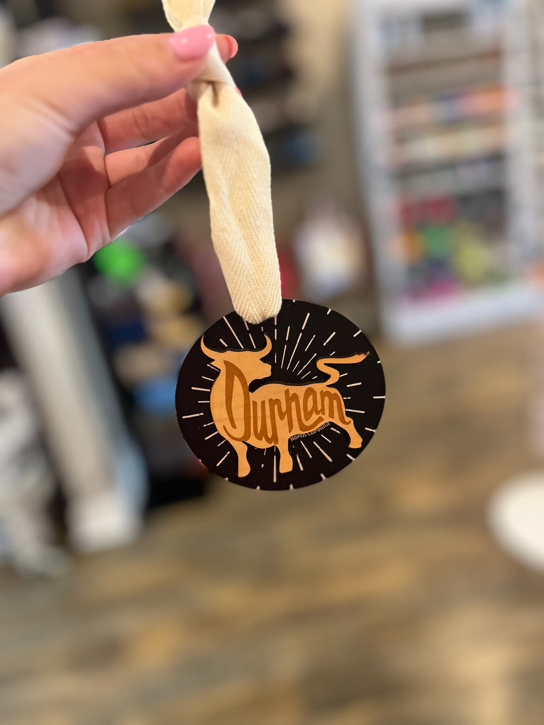 Durham Leather Ornament