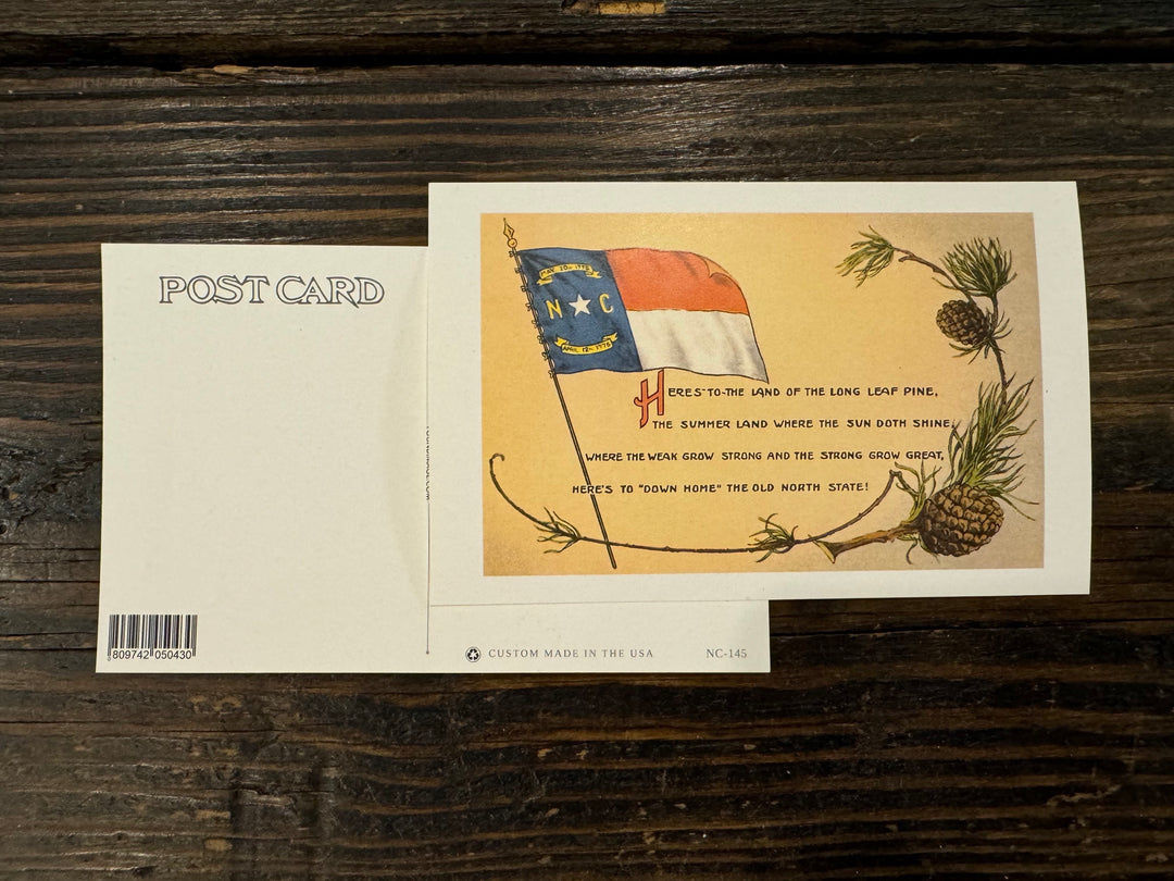 North Carolina Flag Vintage Postcard