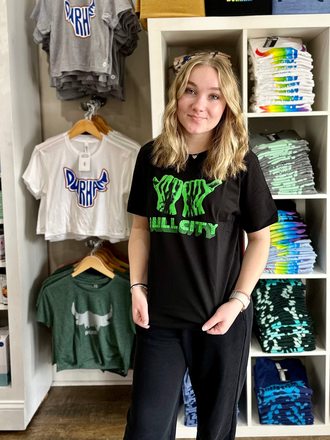 Green Smash T-Shirt #86 (Solid Black) Sale