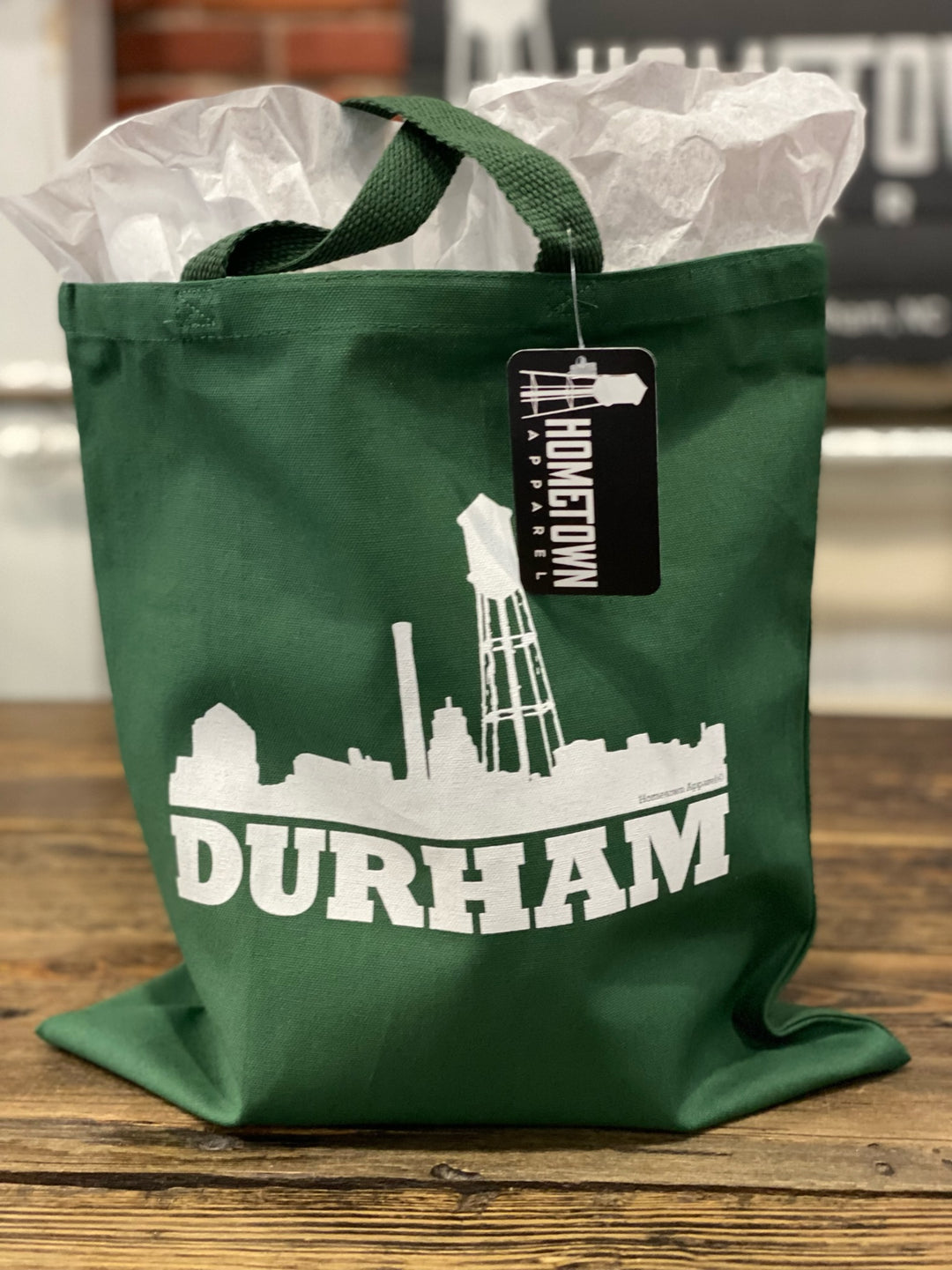 Durham Skyline Tote Bag #23 (Green)
