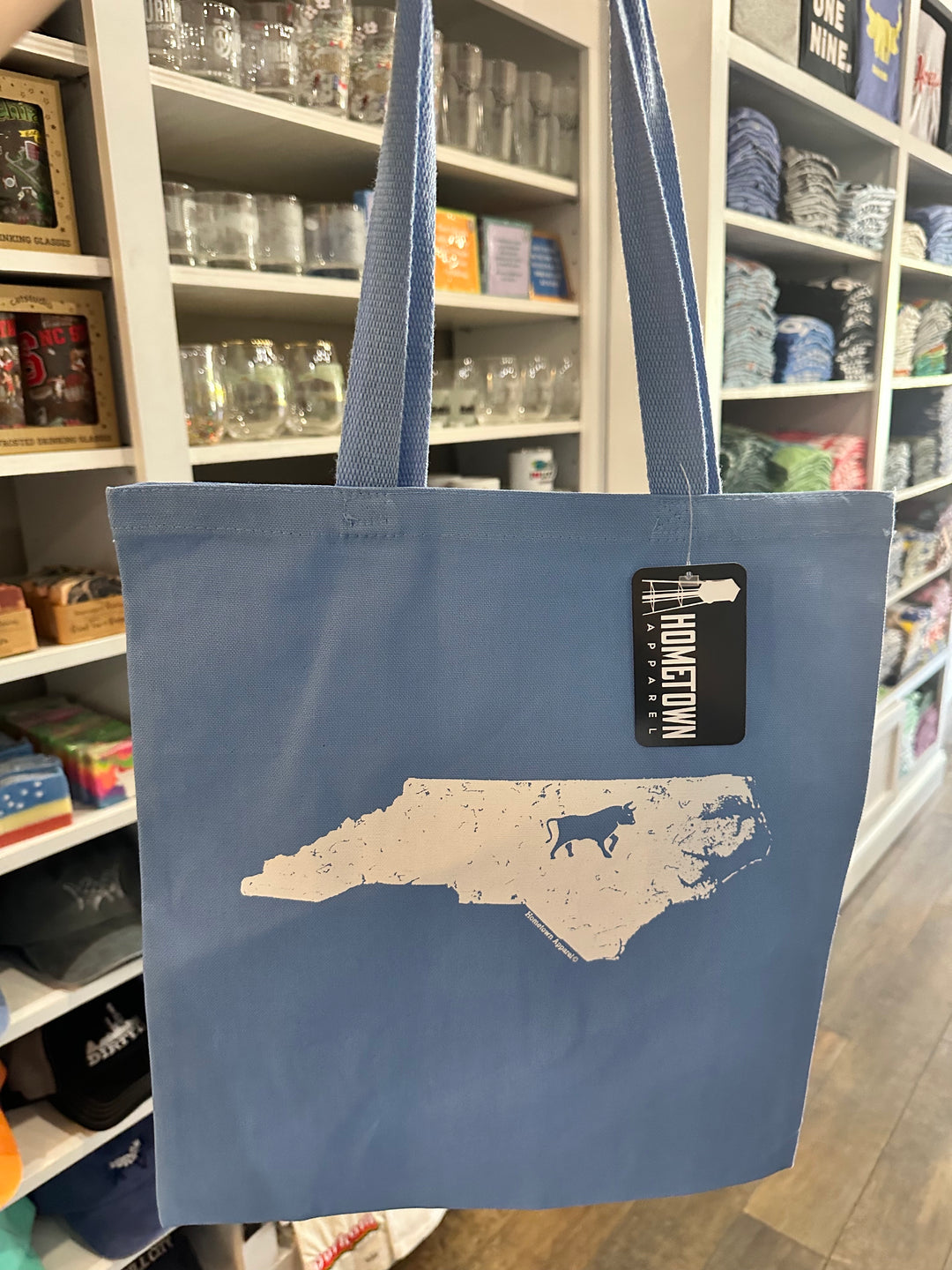 State with Bull Tote Bag #28 (Lt. Blue)