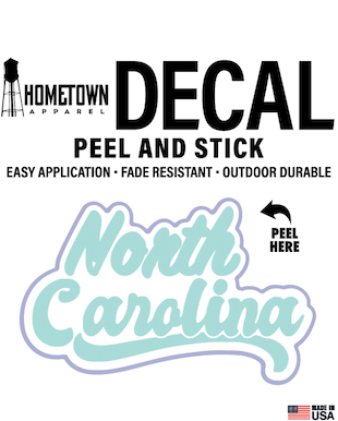 North Carolina Retro Vinyl Decal