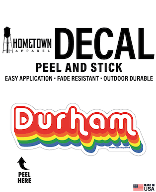 Retro Durham Vinyl Decal #20