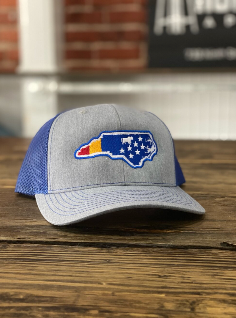 Durham Flag Snapback #17 (Heather Gray / Royal)