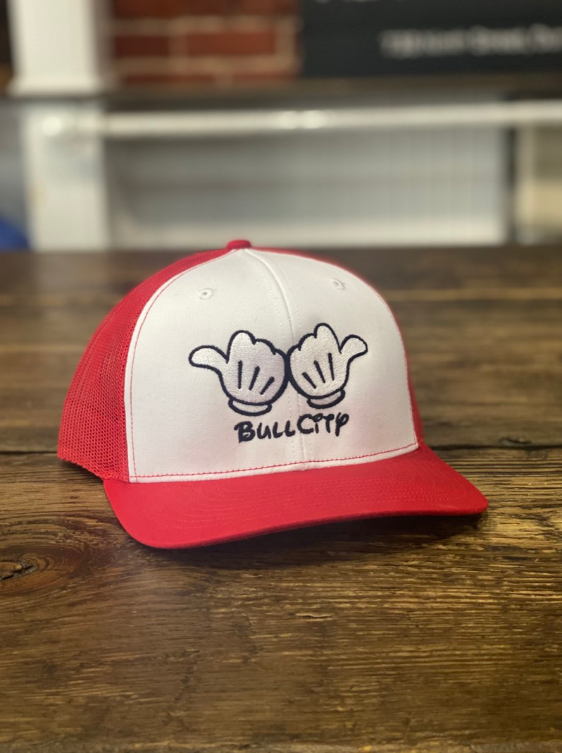 Kids Hands Snapback #39 (White / Red)