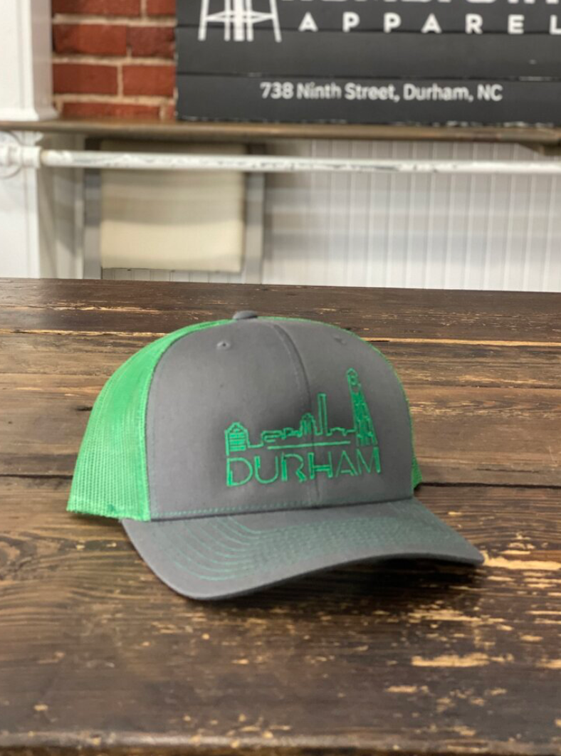 Durham Neon Snapback #27 (Charcoal / Neon Green)