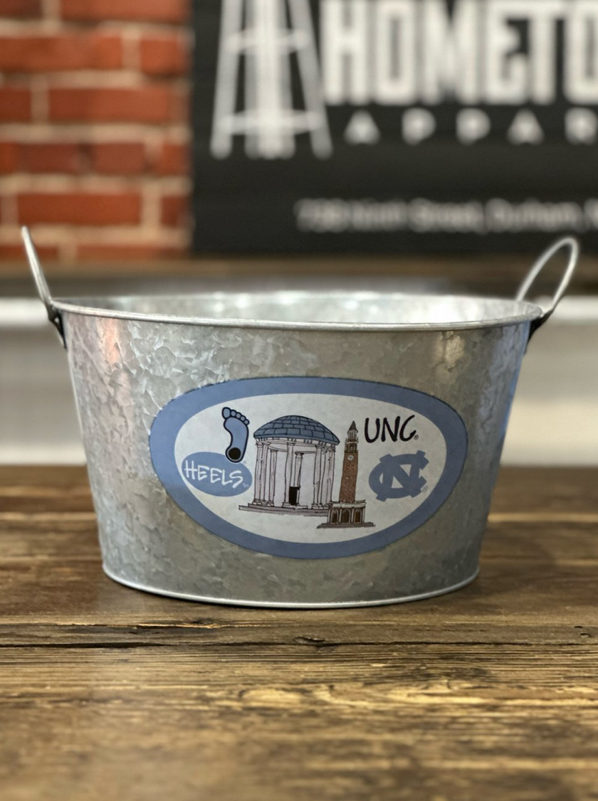 UNC University Galvanized Bucket