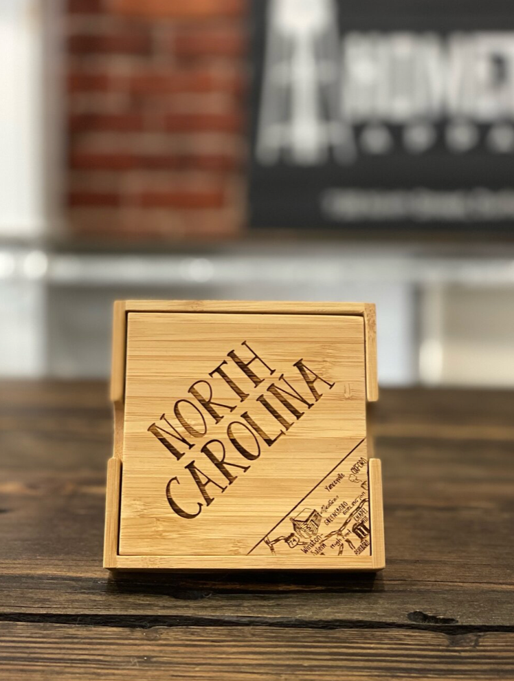 North Carolina Puzzle Coaster (Set of 4)