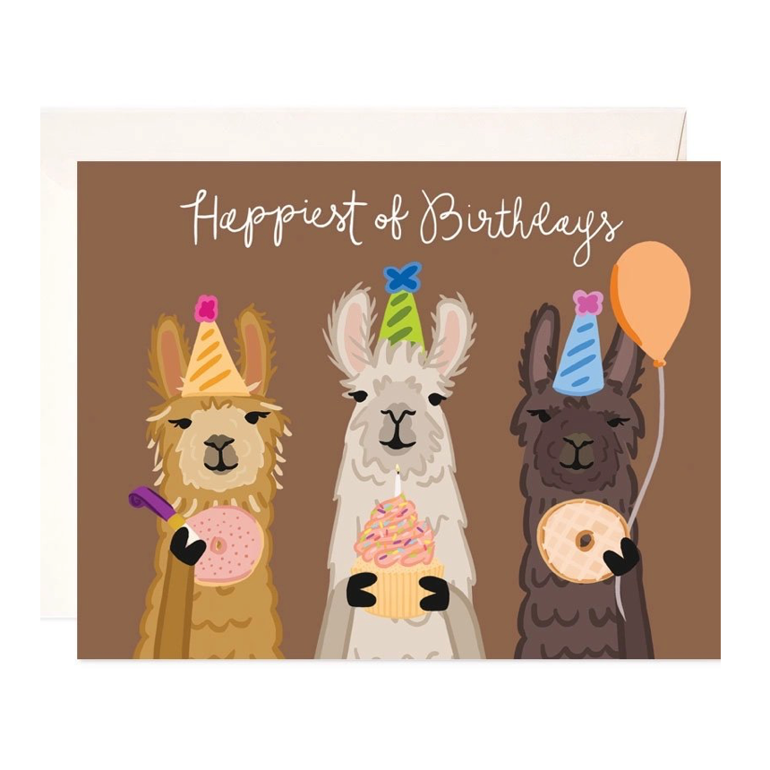 Llama Birthday Card