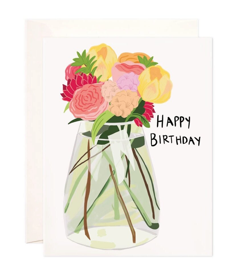 Flower Vase Birthday Card