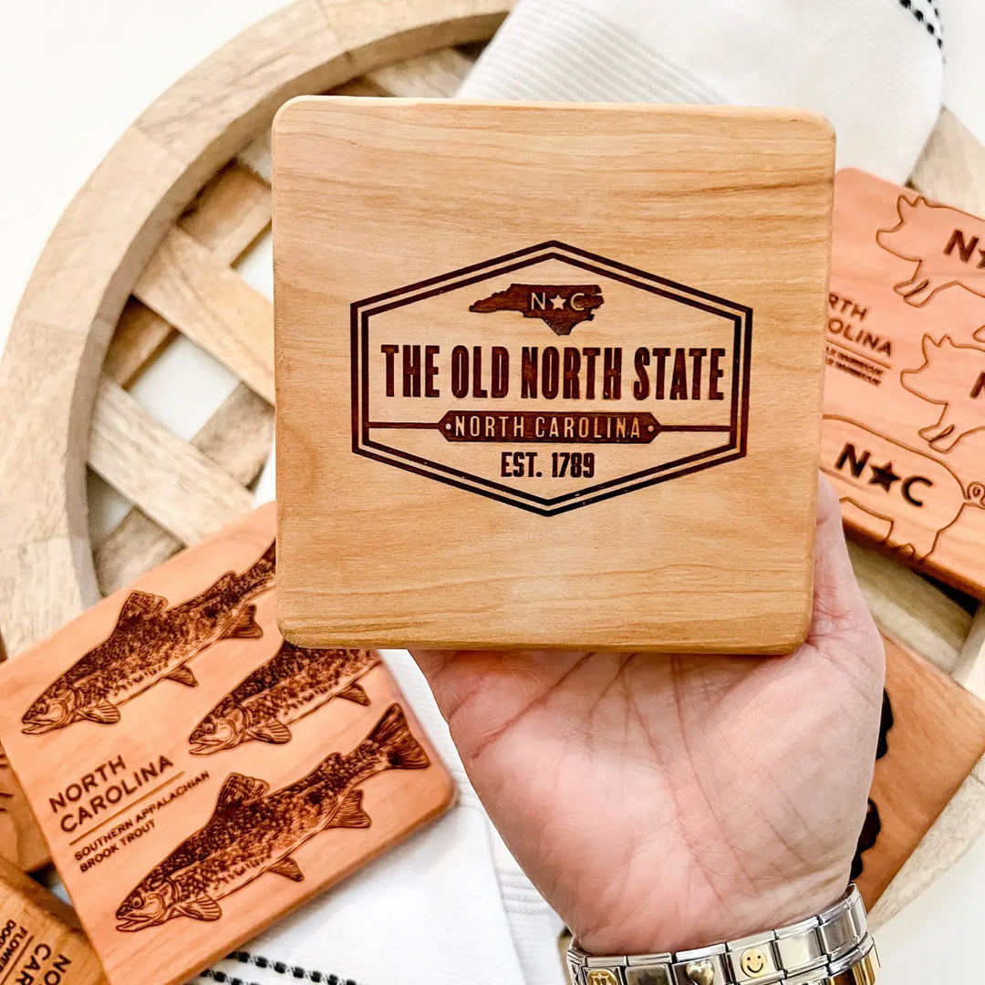 Old North State Wooden Coaster