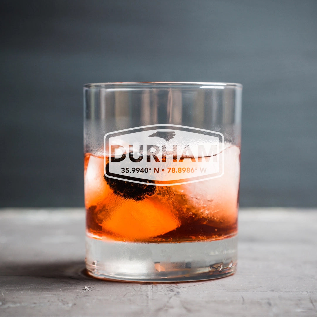 Durham Badge Rocks Glass