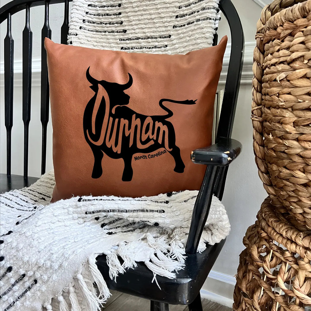 Retro Durham Leather Pillow