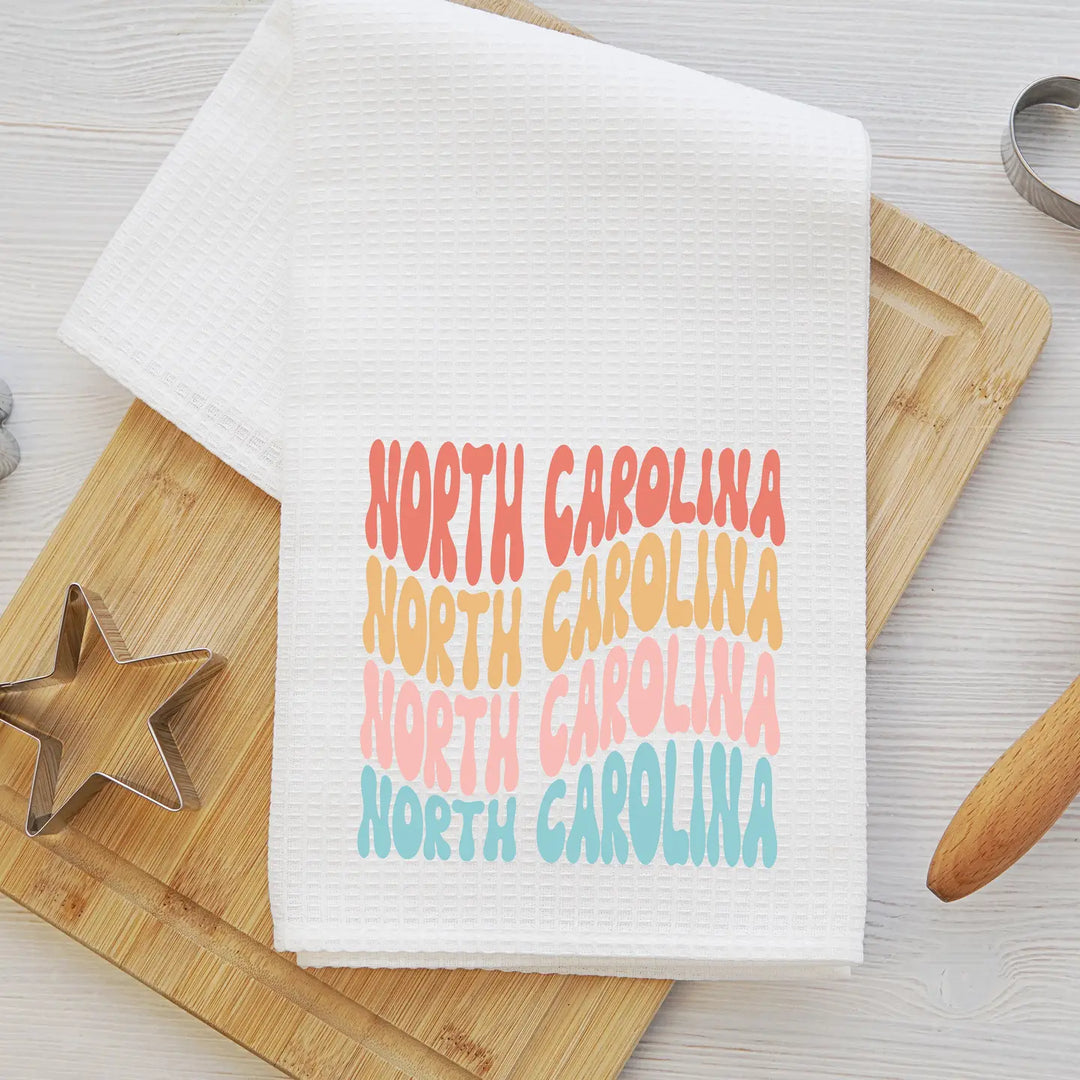 North Carolina Retro Tea Towel