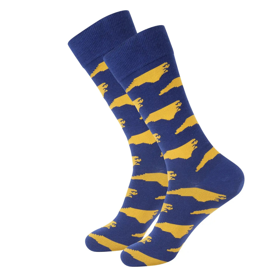 Blue/Gold North Carolina Socks