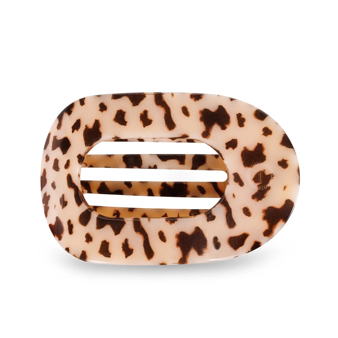 Blonde Tortoise Medium Flat Round Clip