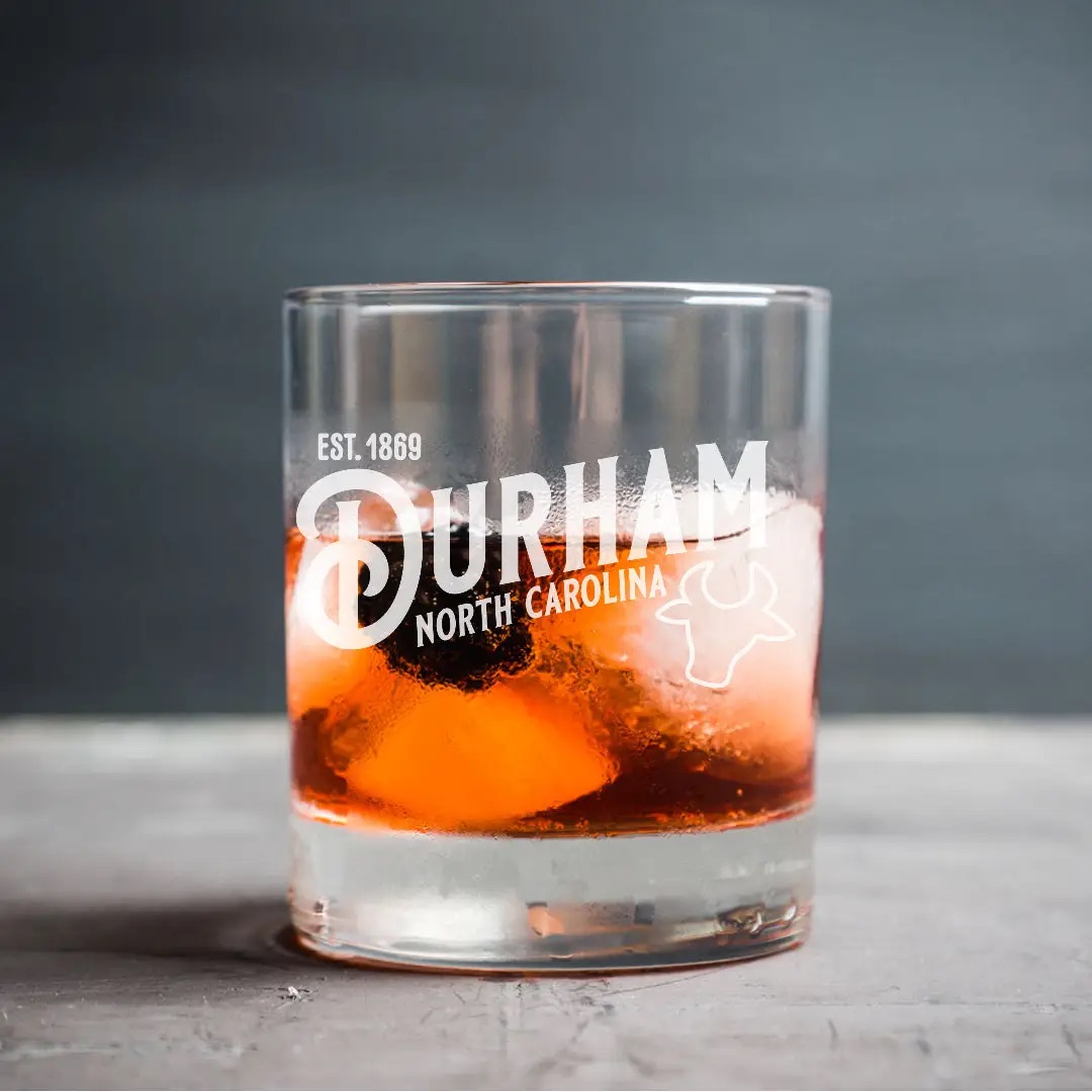 Durham, NC Rocks Glass