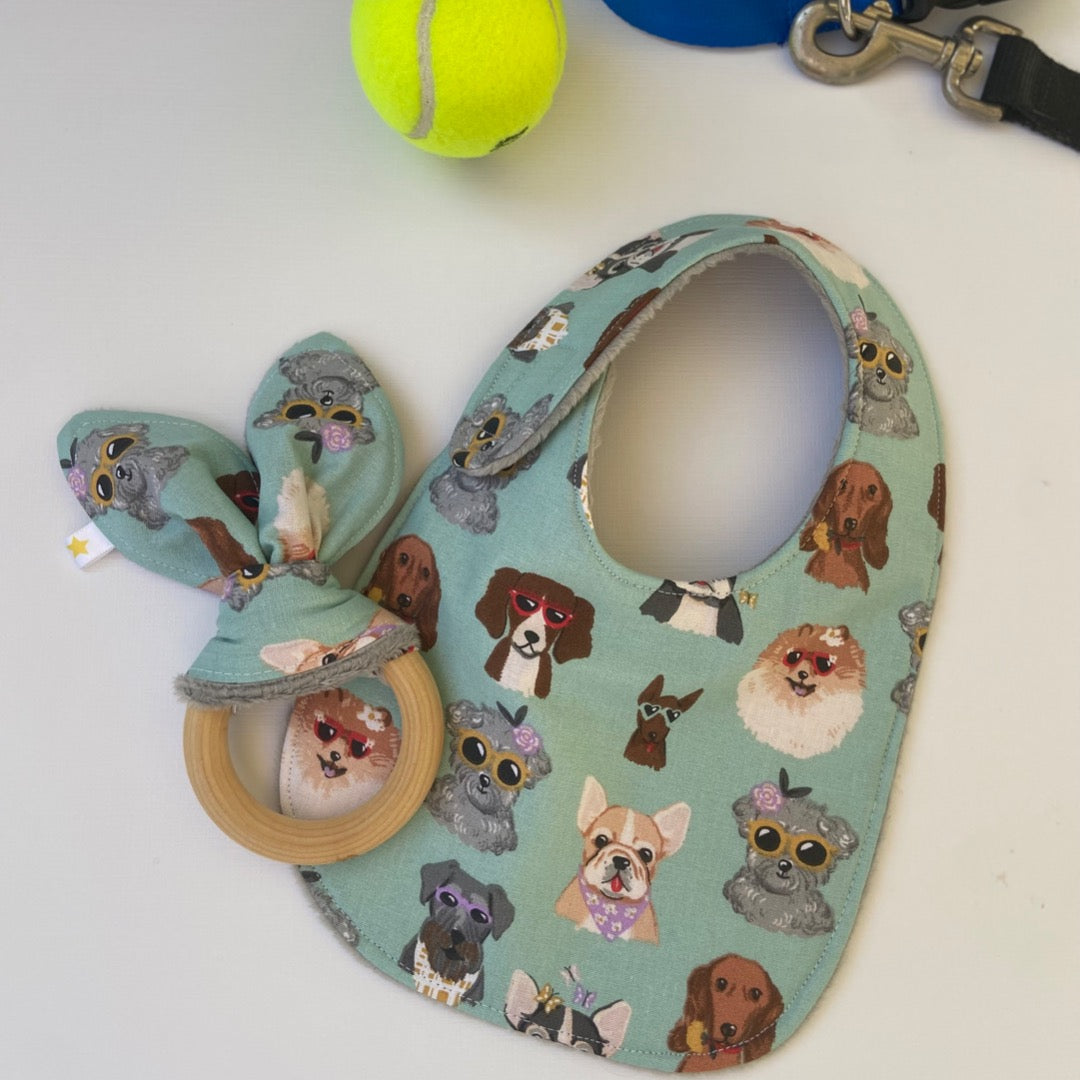 Dogs in Glasses Bib