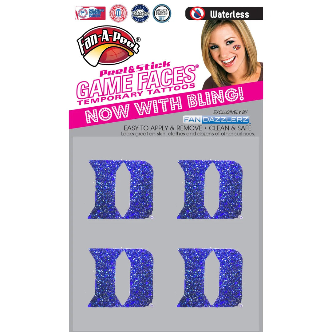 Duke University Glitter Temporary Tattoo