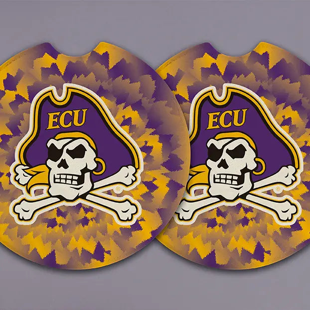 ECU Tie-Dye Car Coasters