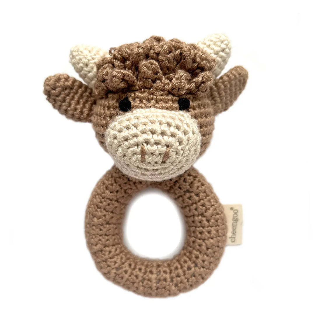 Bull Rattle Hand Crocheted